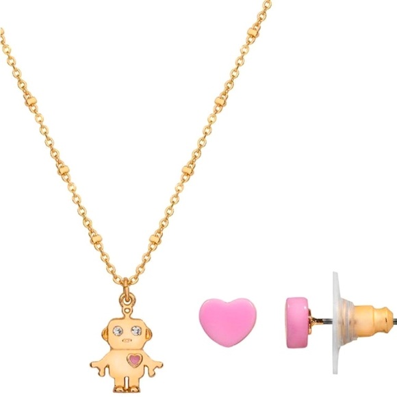 LC Lauren Conrad Robot Whimsey Necklace & Earring Set - Picture 1 of 3